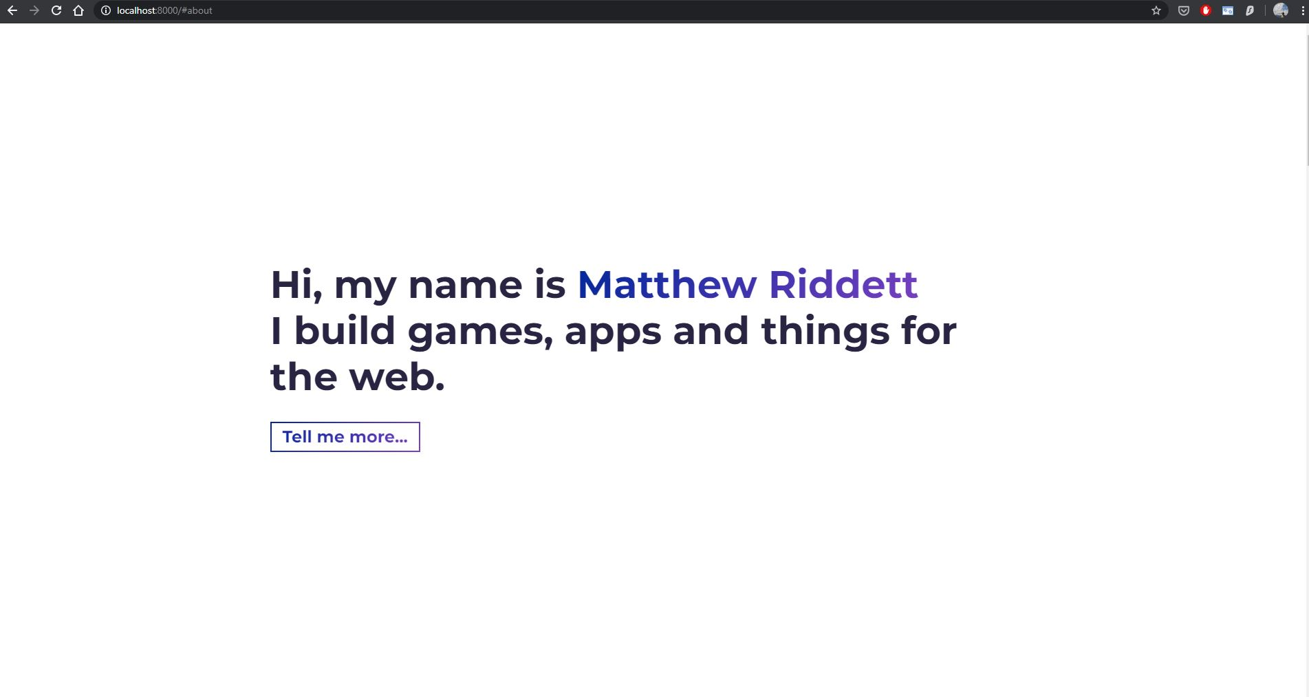 personal website portfolio version two preview image